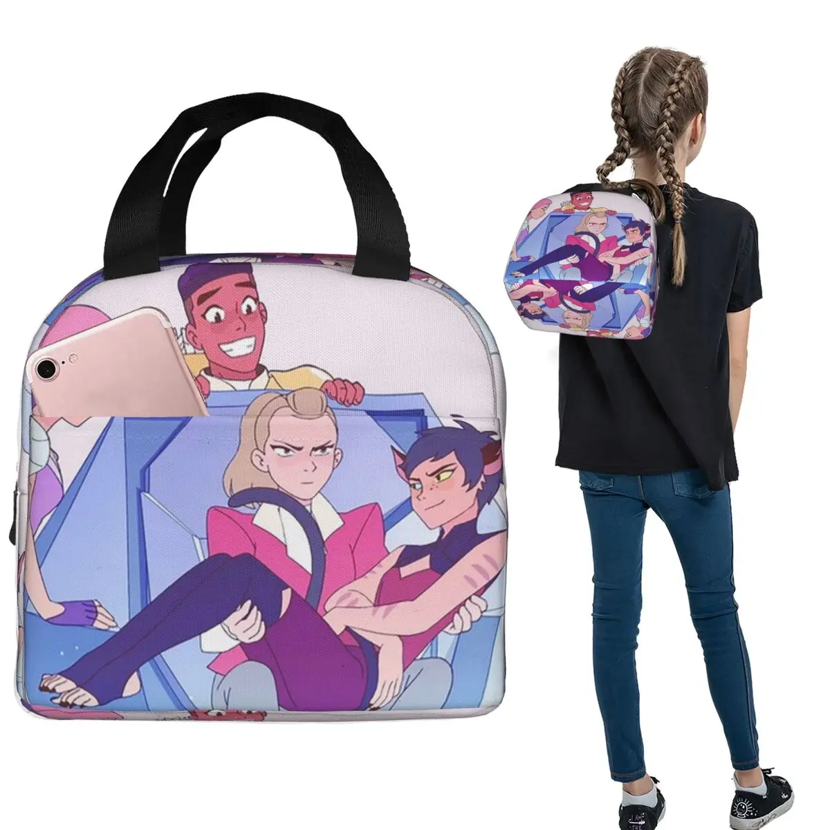 Best Friend Squad She-Ra And The Princesses Of Power Insulated Lunch Bag for Women Children Food Boxes Thermal Lunch Box Tote