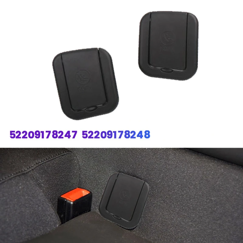 1Pair Rear Seat Restraint Isofix Cover Plate 52209178247 52209178248 for Mini Cooper R55 R56 R57 07-15 Seat Fixed Cover