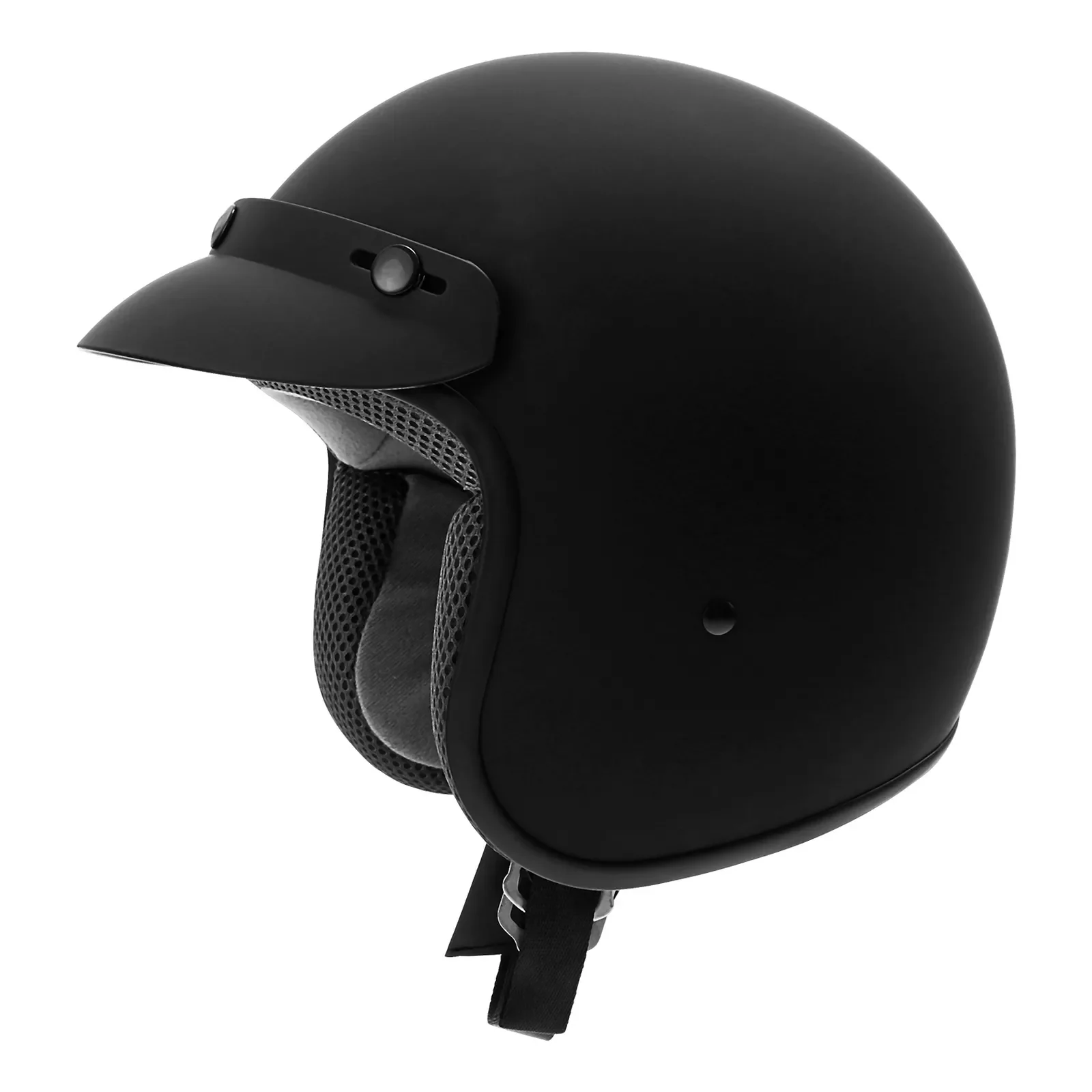 dot-helmet-3-4-open-face-vintage-retro-adult-motorcycle-matte-black-s-m-l-xl