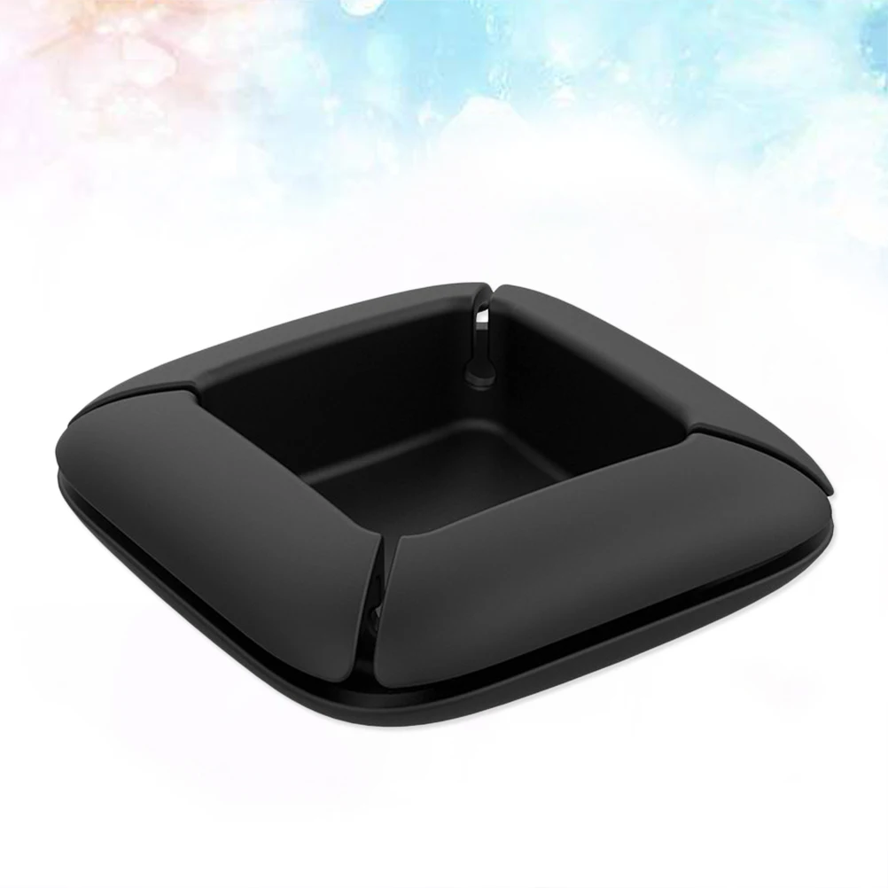 

Multi Function Mobile Phone Data Cable Headphone Cable Winder Silicone Wire Take-up Storage Box(Black)