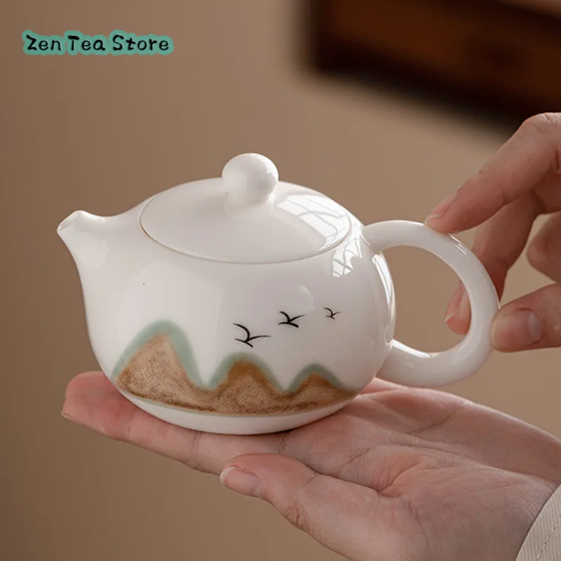 Xi Shi Pot Ceramic Teapot Home With Filter Hand Grab Pot Chinese Kung Fu Tea Set Teapot