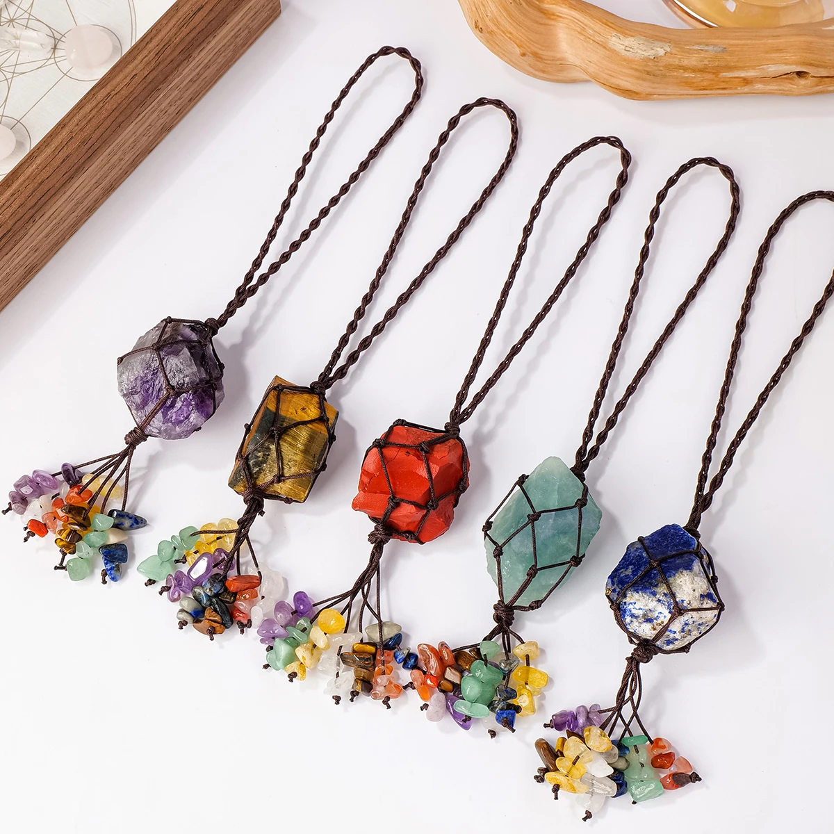 1PC Natural Raw Crystal Dual Use Indoor Decoration Stone Car Window Display Handcrafted Ornament Home Gift Christmas