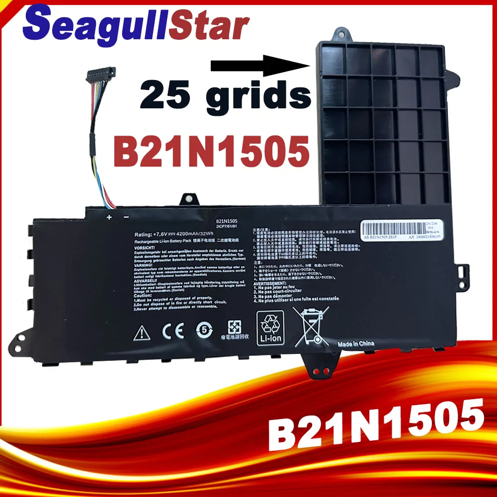 

Новый аккумулятор для ноутбука 7,6 В 32 Втч B21N1505 для Asus E402M E402MA E402S E402B E402N E402NA E402WA E402SA