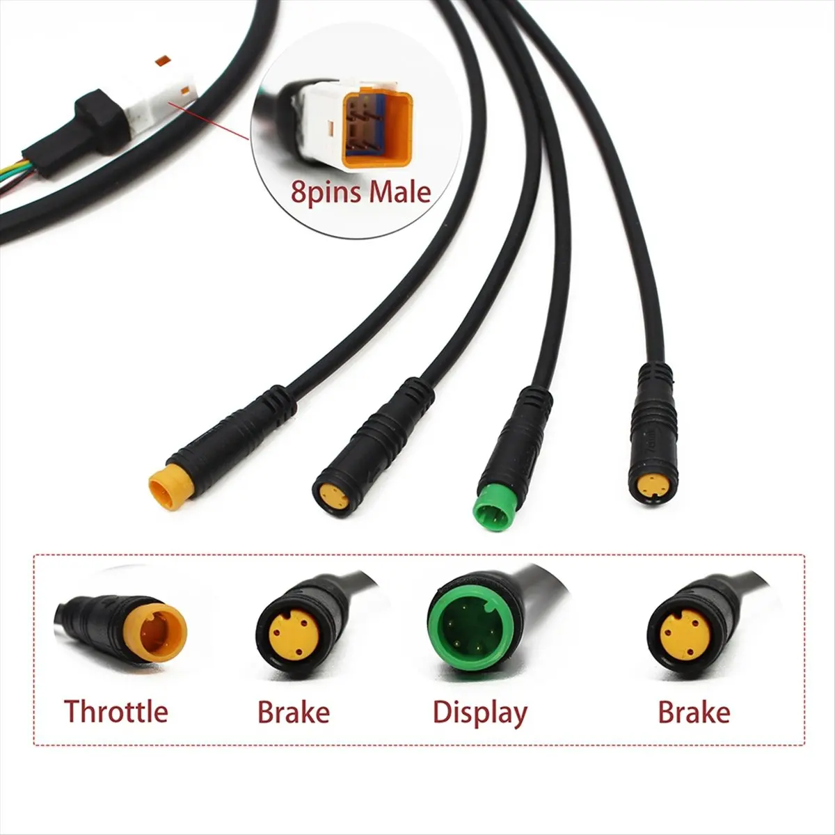 (AIMA) Brand New Outdoor Motor Cable 108CM CAN Protocol Accessories Parts for Bafang