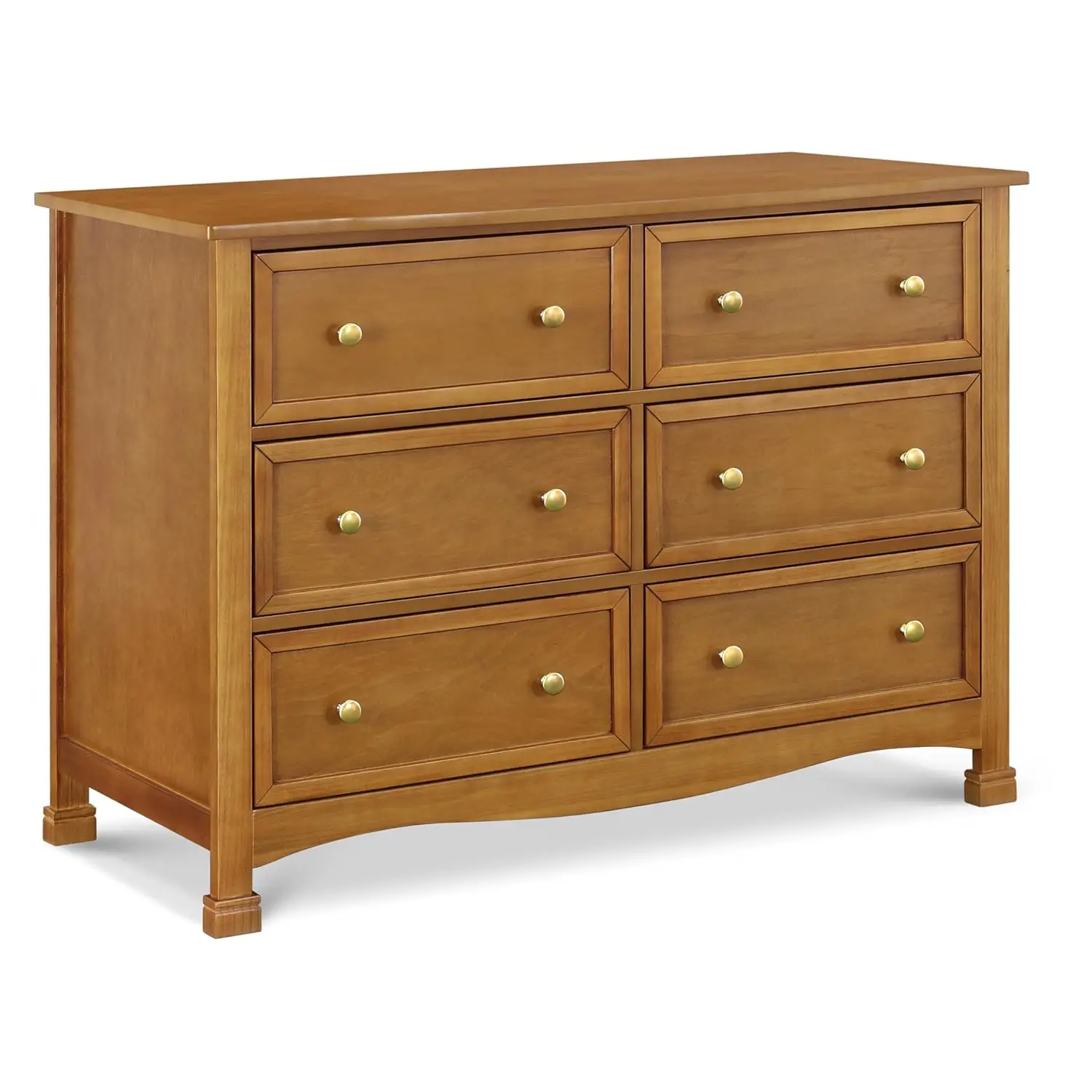 Kalani 6-Drawer Double Wide Dresser in Chestnut