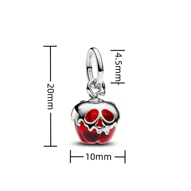 Miniso Disney Christmas Eve Series Charms Silver 925 Original Fit Bracelet Poker Jack Skull Beads Charm For Women Jewelry Gift