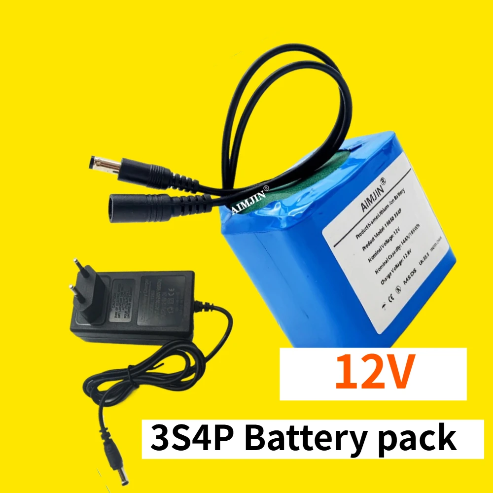 

Rechargeable batteries with BMS Lithium 3S4P Battery pack Protection Board 12V 14000mah battery 18650 Li-ion 14Ah