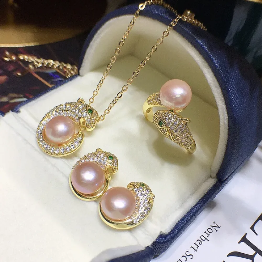 

Gorgeous AAAAA 8-9mm 9-10mm 10-11mm 11-12mm South Sea Pink Rivet Pearl Pendant and Earring Set 925s