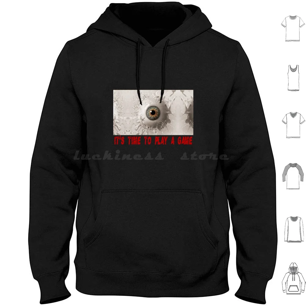 Saw X 2023 Eye sudaderas con capucha de manga larga Saw Horror 2023 película Jigsaw John Game Trend Box Oficina remolque su vez para jugar A
