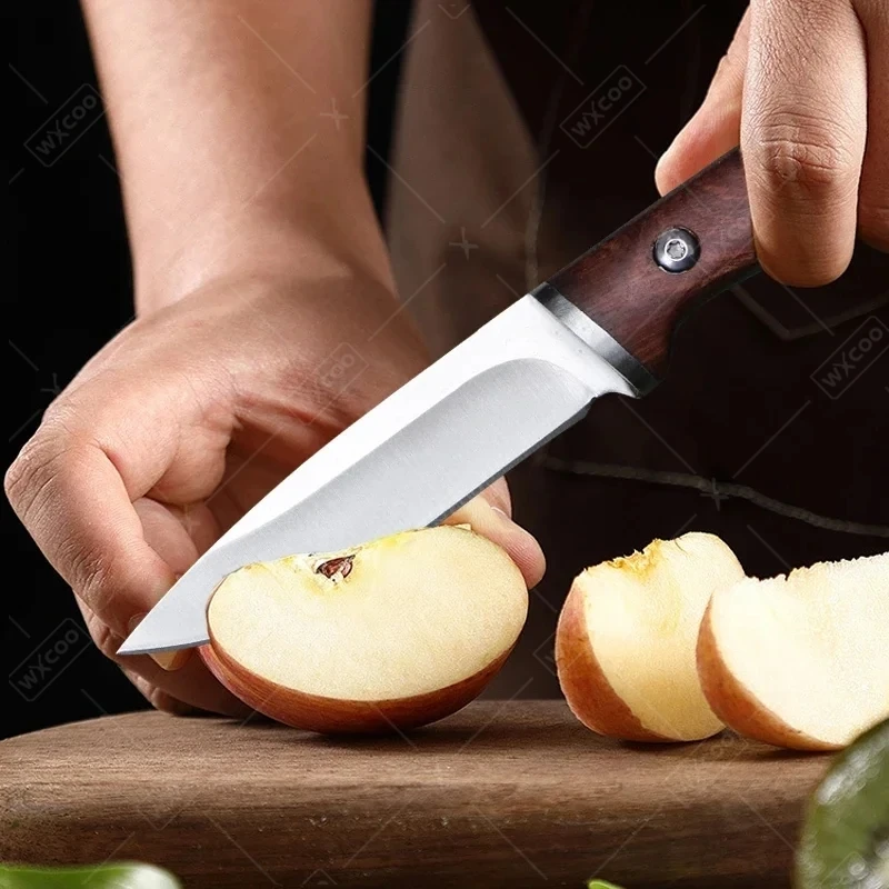 Professional Kitchen Knives Meat Cleaver Stainless Steel Pocket Boning Knife Fruit Knife Butcher Vegetable Slicing with Sheath