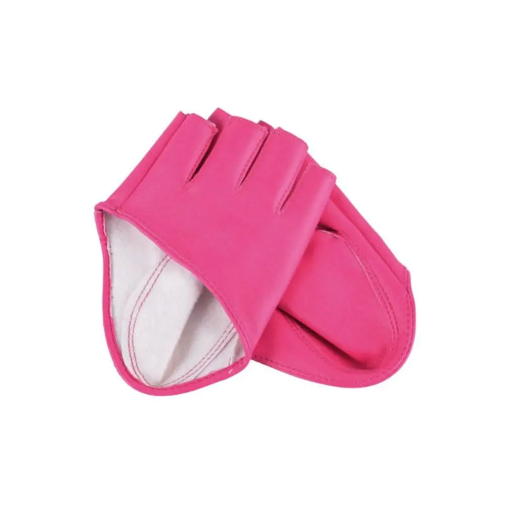 

1 Pair PU Leather Clothing Accessories Fingerless Gloves Half Finger Half Palm Pole Dance