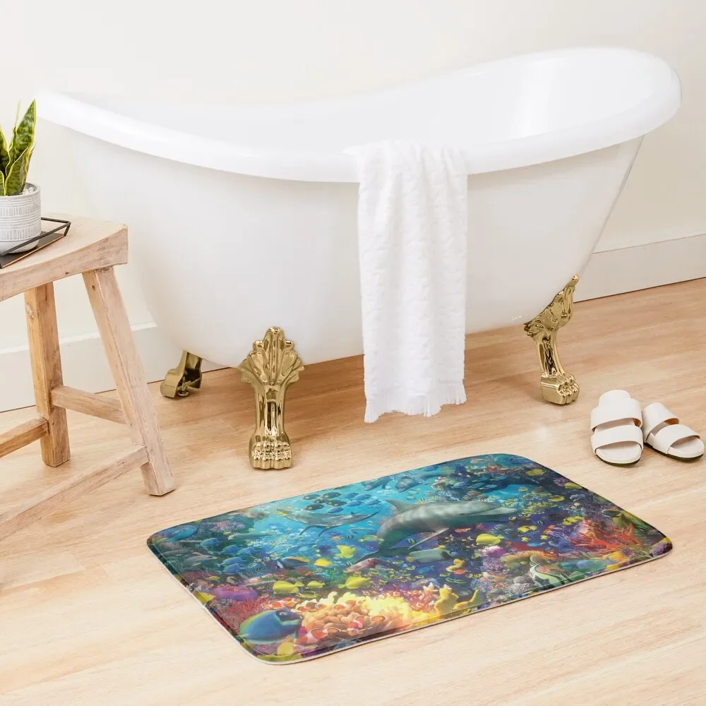 

The Red Sea Bath Mat Living Room Rug Anti-Slip Shower Bathroom Floors Mat