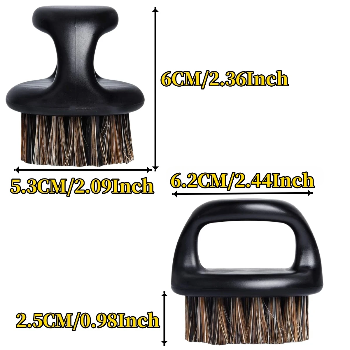 Auto Leather Cleaning Brush Set Genuine Horsehair Detailing Brush Car Detail Clean Tools For Car Leather Fabrics Carpets Etc