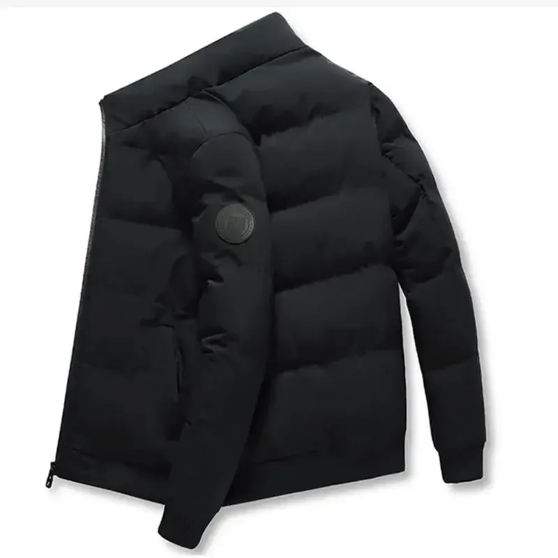 2026 Autumn/Winter Men's Thick and Warm Zipper Jacket, with a casual style, suitable for street wear and business fashion.