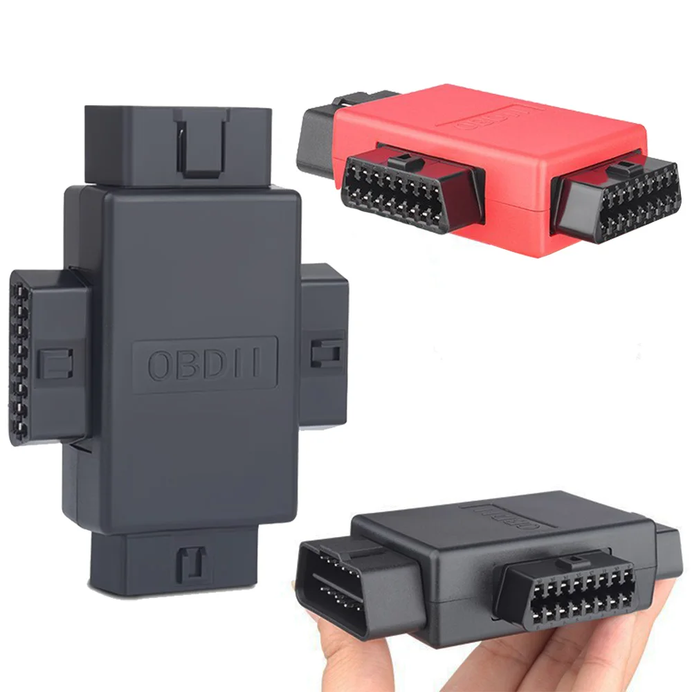 

Pocket OBD2 OBDII Full 16 Pin Male to 3 Female 1 to 3 OBD Cable Splitter Switch Converter Adapter for Diagnostic Extender Tool