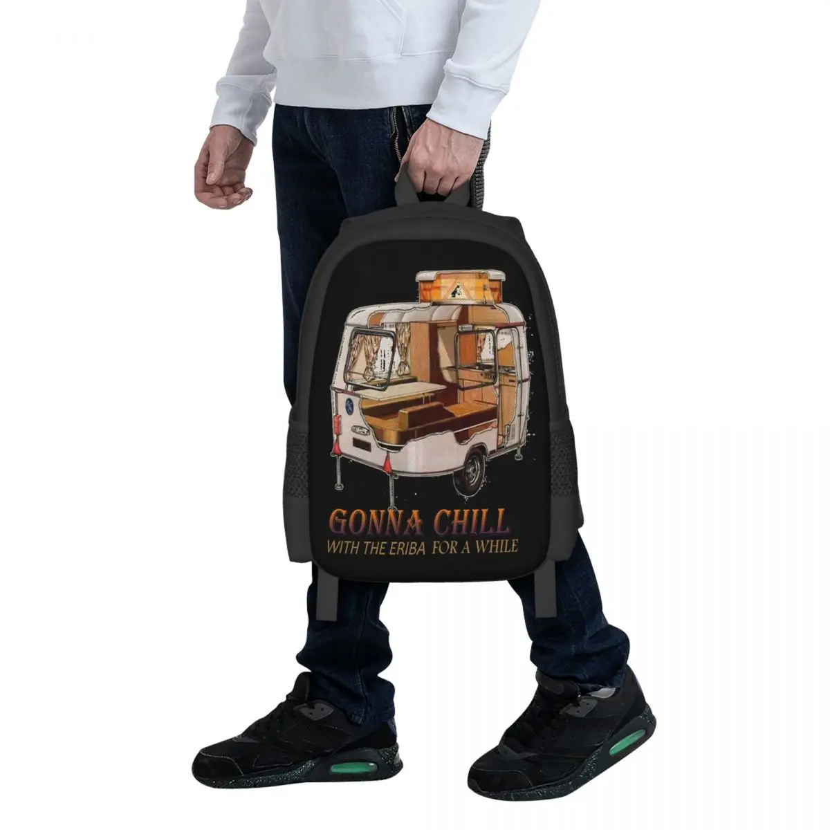 

Рюкзак CHILLING WITH ERIBA для студентов, школьный рюкзак, походный рюкзак для путешествий, модная сумка для книг, сумка через плечо для мужчин и женщин