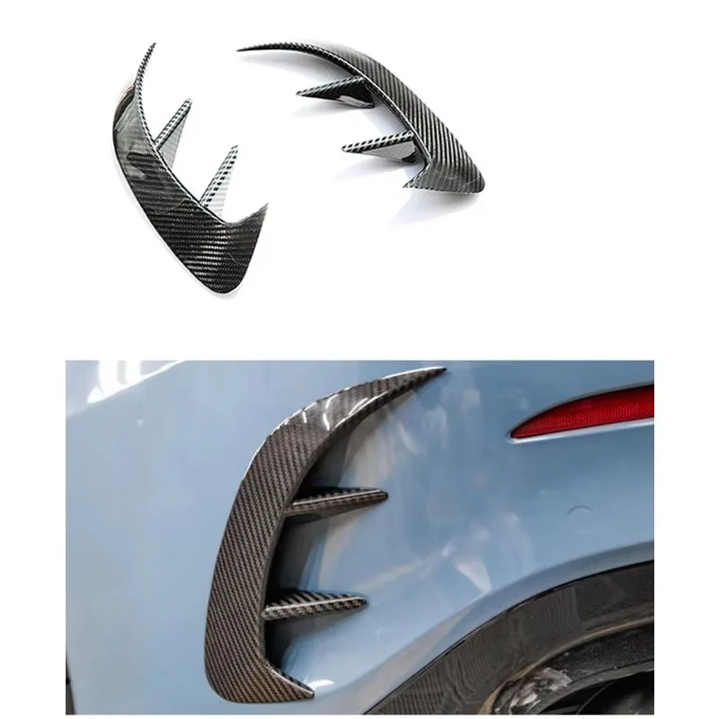 Car Automotive Parts Dry Carbon Fiber Rear Canards Splitter Wind Knife for Mercedes BENZ AMG A35