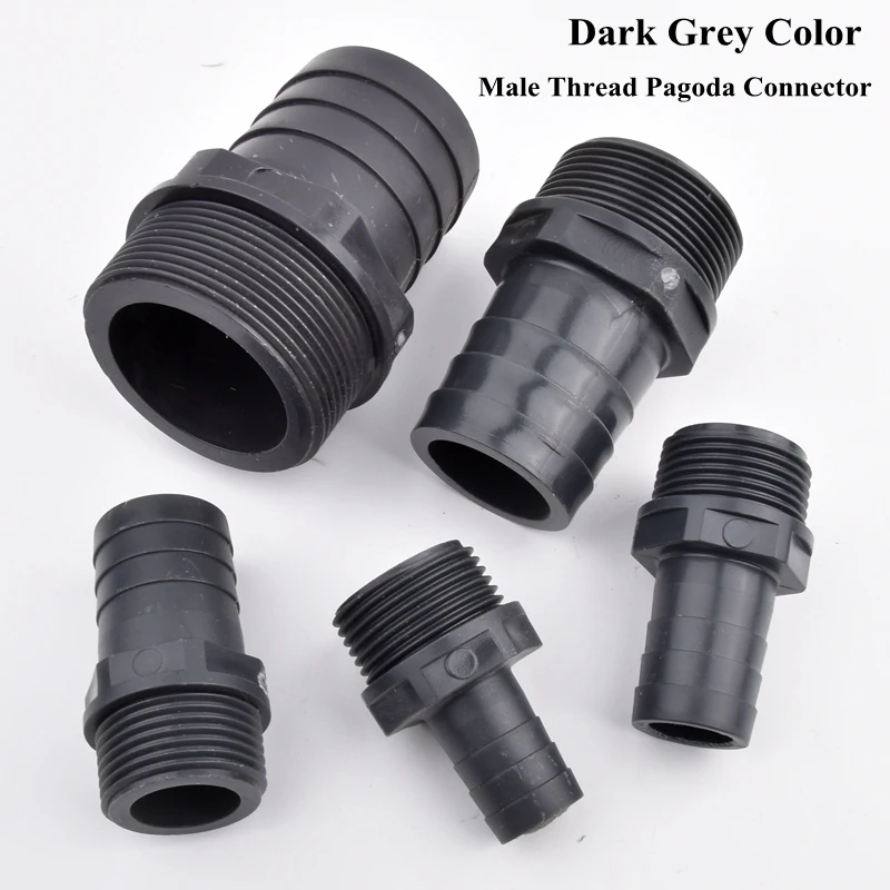 حجم كبير O.D 16 ~ 50 مللي متر إلى 1 "~ 2" ذكر الموضوع معبد موصل خرطوم حديقة محول أنابيب الري خرطوم لينة المشتركة اكسسوارات