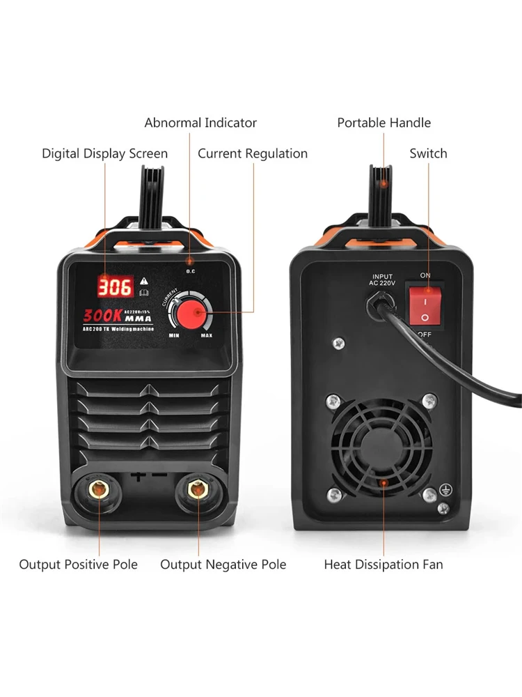 Saldatrice portatile 300K MMA saldatrice ad arco saldatrice Inverter 110V 220V Mini ferro attrezzatura per saldatura elettrica riparazione auto