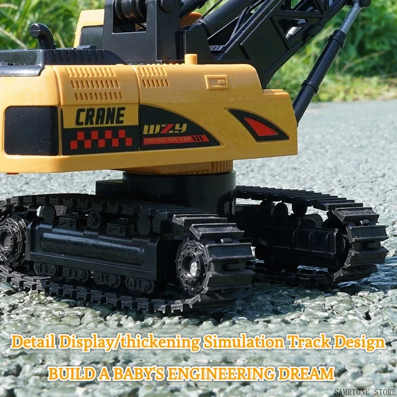 RC Truck Children\'s Electric Alloy Arm Remote Control Crane Engineering Vehicle Electric Crane Car Toys for Boys Birthday Gifts