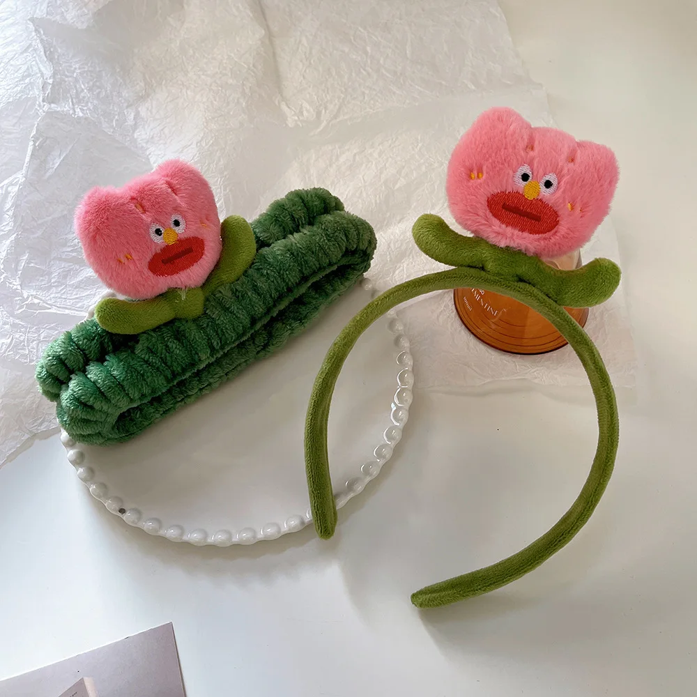 

Cute Plush Flower Headband with Cactus Doll Non-Slip Hair Band for Women Girls Photography Props Festival Party Headwear