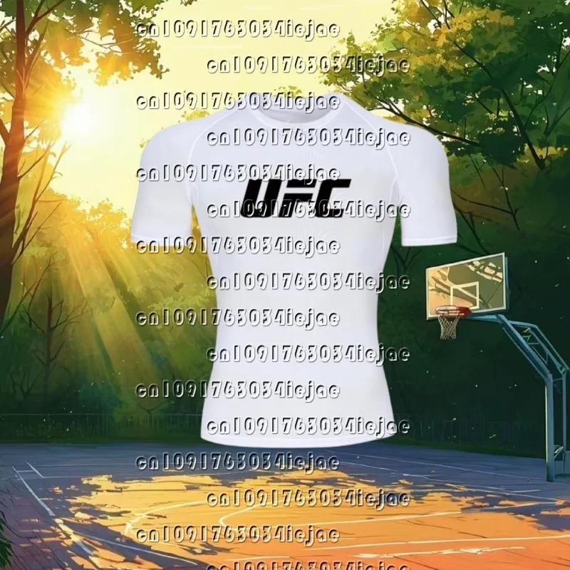 

2026 UFC женская футболка, летняя повседневная спортивная боевая уличная мода, топ для фитнеса, солнцезащитный крем, быстросохнущий топ с коротким рукавом