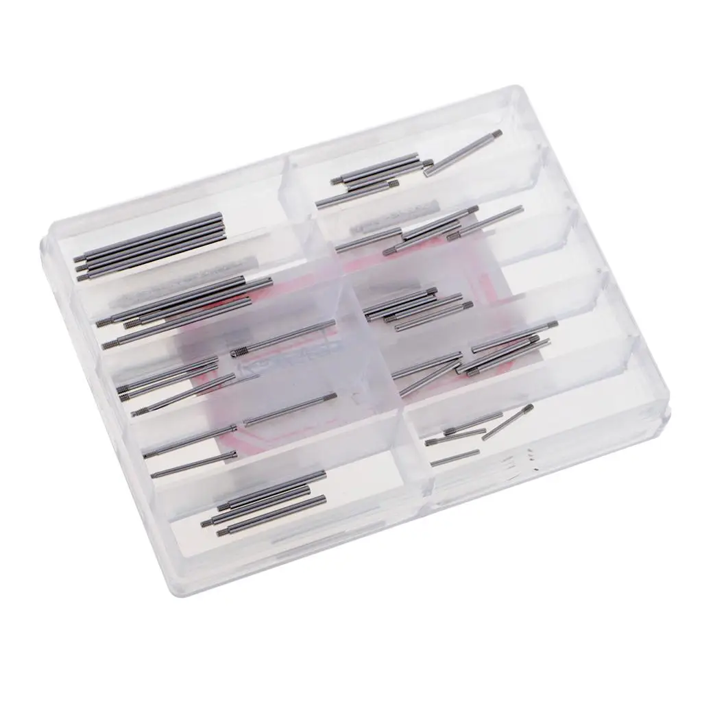 

10 Screw Clips Strap Bar Wrist Watch Repair Tools Metal Silver
