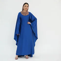 2024 Elegant Eid New Abaya Design Kaftan Satin Cloak Style Modest Abaya Women Muslim Dresses Robes Fashion Islamic Clothing