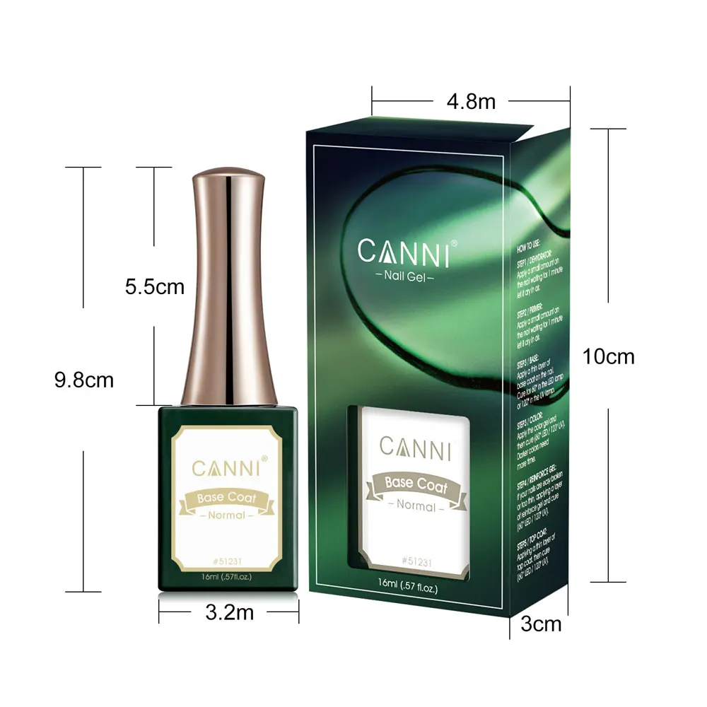 CANNI TPO FREE HEMA FREE Nail Gel Polish Jelly Nude Pink Color New Year Red Varnish Nail Gel Diamond Long Wear Top Coat 16ml