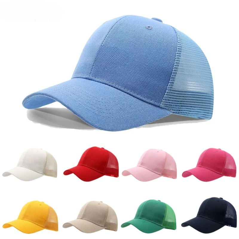 1 summer mesh cap Mao green polyester baseball cap Outdoor sunscreen can be printed Advertising cap embroidery