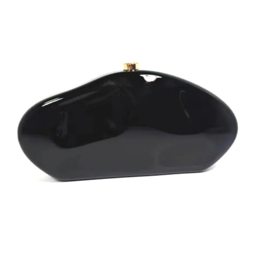 Acrylic Shell Clutch Purse for Women Metallic Evening Bag Large Designer Acrylic Handbag for Wedding Party Prom