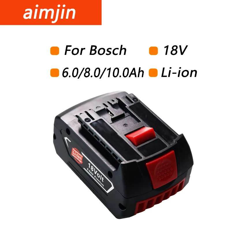 

Rechargeable Lithium Ion Battery Suitable for Bosch 18V 6.0/8.0/10.0Ah Backup Portable Replacement BAT609 BAT609G 618