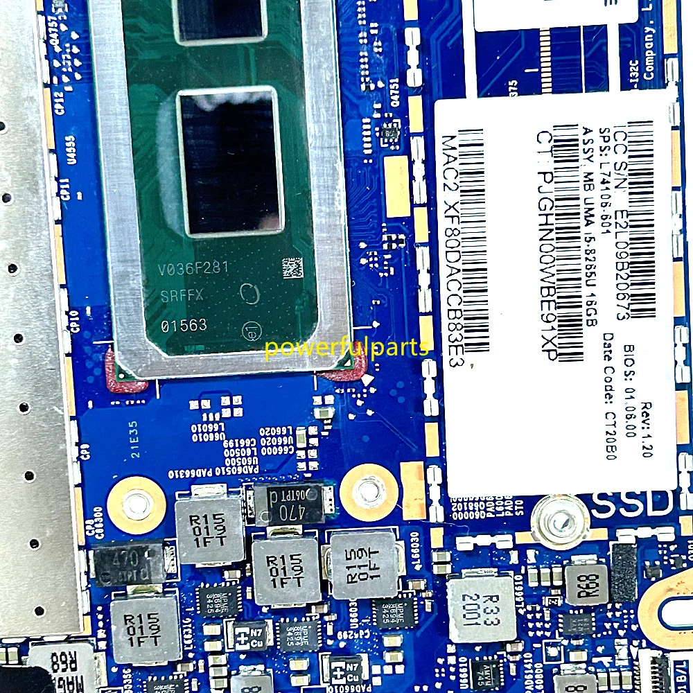 Imagem -04 - Placa-mãe para hp Elite Dragonfly Hsn-i32c L74106601 L74111-601 L74114-601 6050a3074401 I58265u I79665u 8g 16g Trabalhando Bem