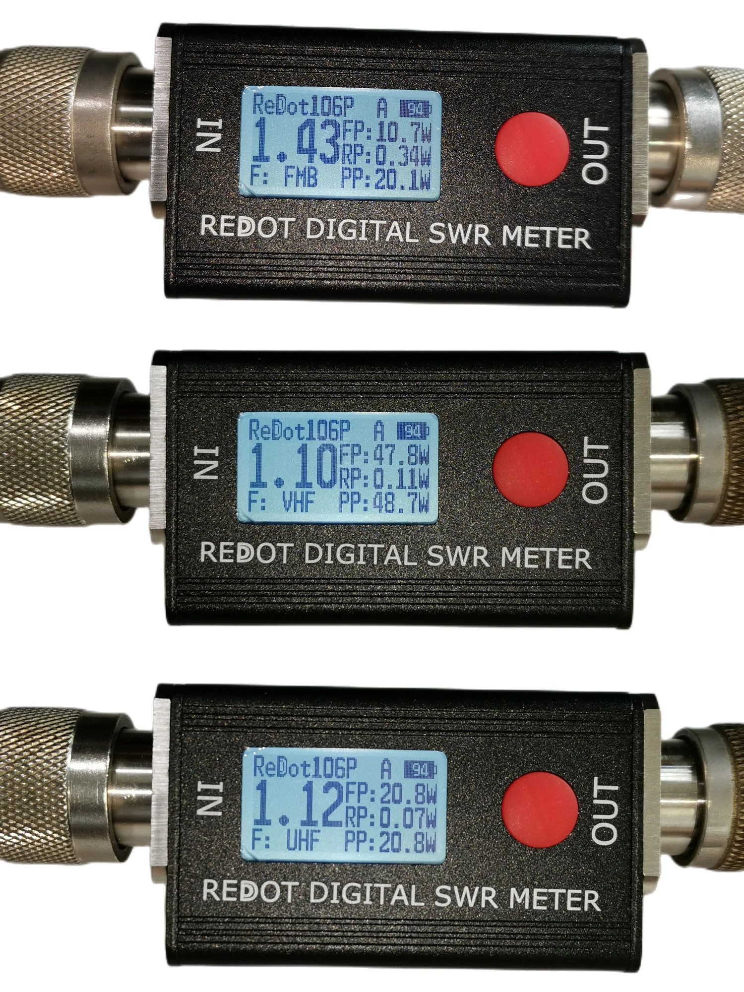 REDOT COMPANY 106P Digital SWR Meter SWR & Power Meter 120W FMB VHF UHF80-999MHz Standing-wave Ratio 1.00-99.9 Support DMR Walperforated Talkie