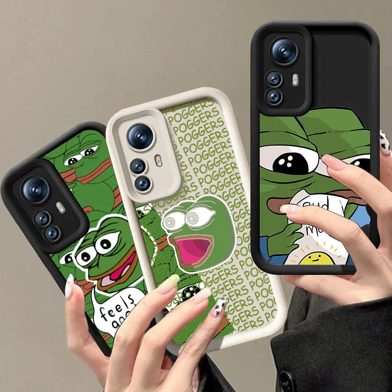 Sad Frog P-Pepe Phone Case For Xiaomi 11 12 13 Lite 12T 13T 14T Pro Redmi A1 A2 Plus A3 9A 9C 9T 10C 12C 13C 5G 14C