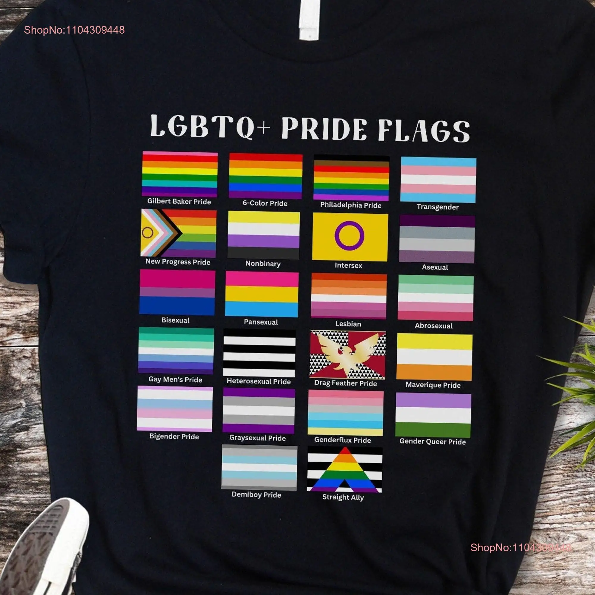 Pride shirt LGBTQ T Rainbow Flag Progress Bisexual Transgender Non Binary Pansexual Intersex Genderqueer Asexual