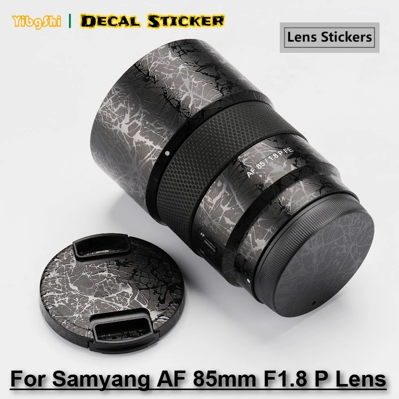 Para SAMYANG AF 85mm F1.8 P para Sony E Mount lente pegatina AF85 F1.8 cubierta envolvente para Samyang AF85F1.8 P piel protectora de lente