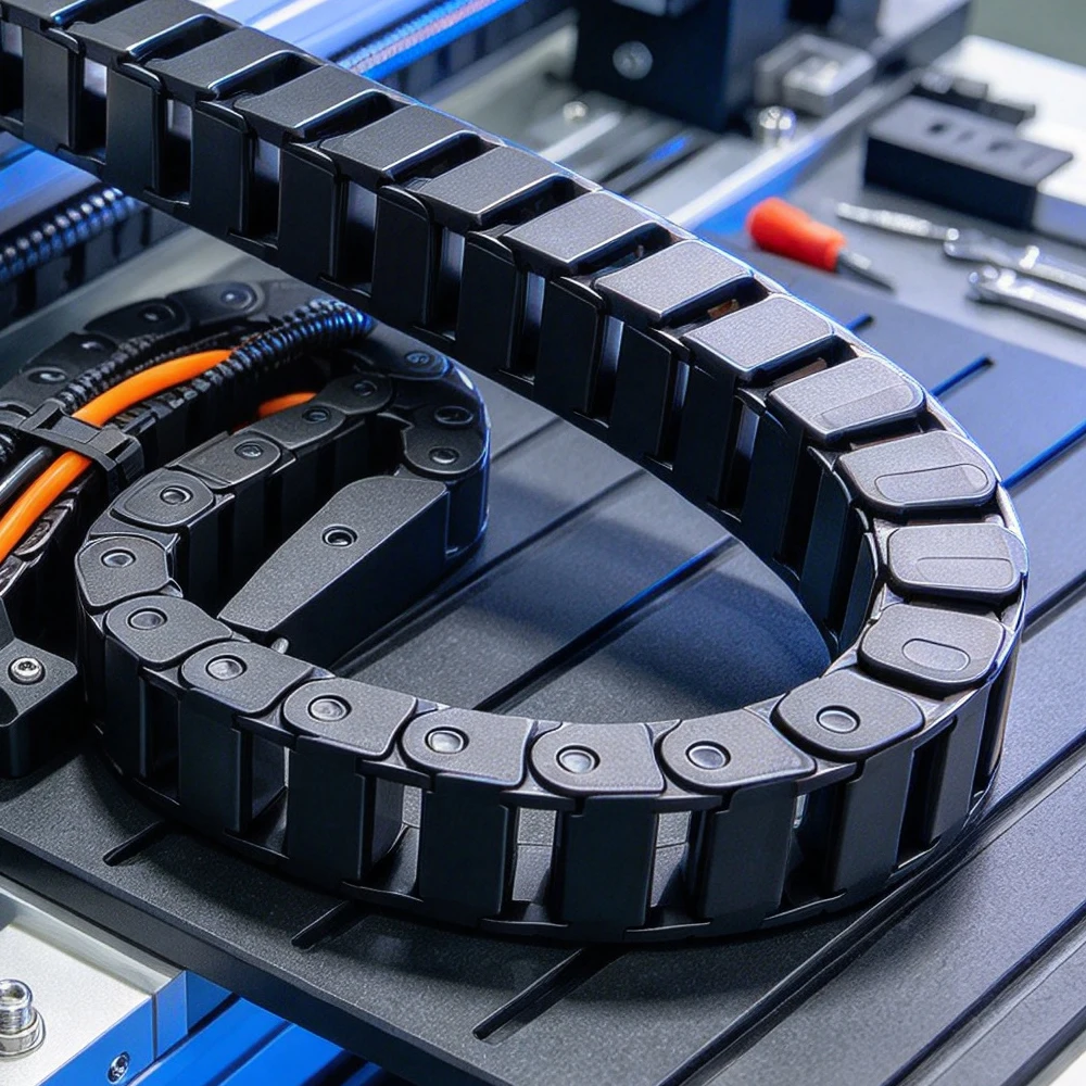 1000mm Cable Drag Chain Wire Carrier 10*10 10*20 15*30mm 7-15mm Optional With End Connectors for DIY CNC Router Cable Protection