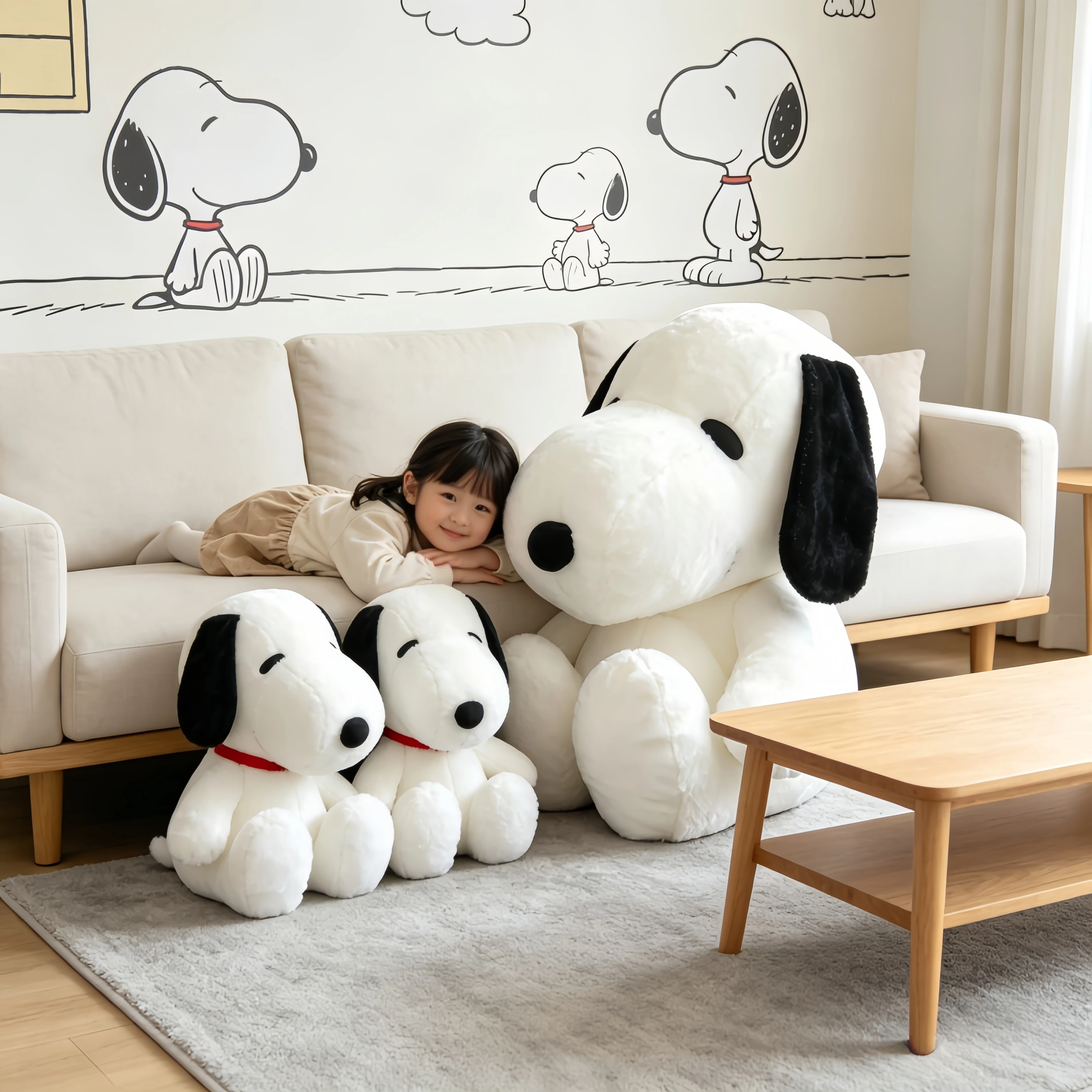 

Cute Comfortable and soothing, accompanying sleep Snoopy Plush Toy Snoopy Stuffed Doll Pillow Sofa Back Plush Doll Xmas Gifts