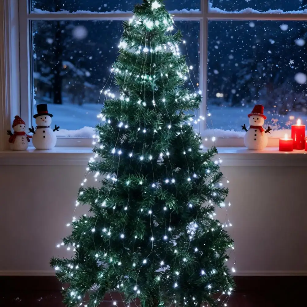 Cascading Christmas Lights with Timing Function 2026 Christmas Tree Waterfall Lights Cascading Led Fairy String for Indoor