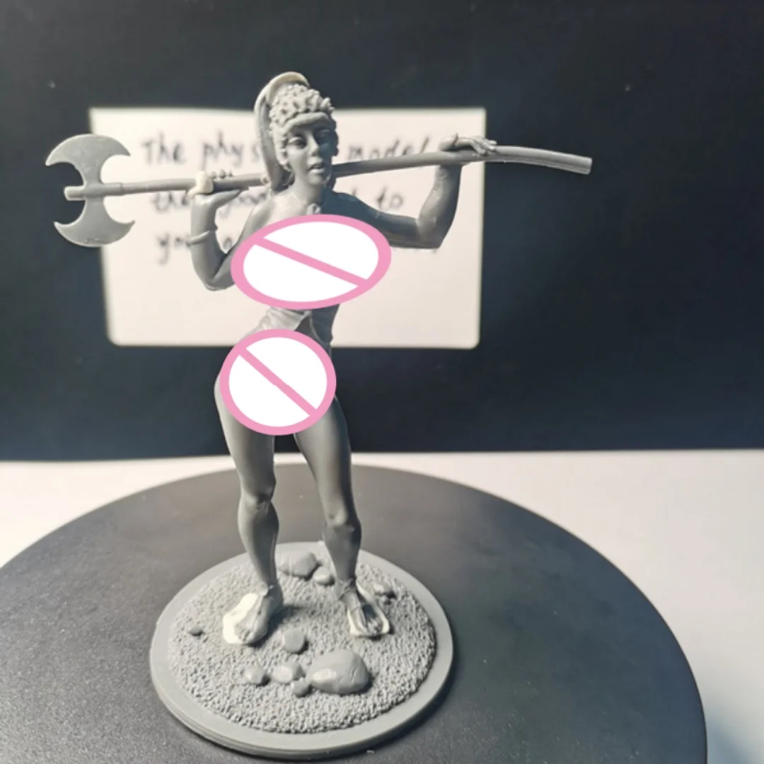 

1/24 Scale Resin Figure Battle Axe Girl Assemble Model Kit Unassembled and Unpainted 3D printing toy ﻿