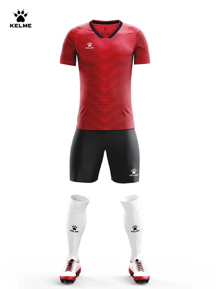 KELME football uniforms men custom made match training team uniforms sportswear short-sleeved team jersey suit