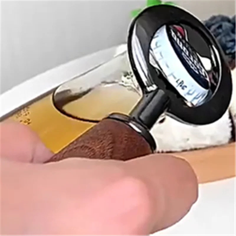 

Creative Stainless Steel Bottle Opener Handheld Bartender Beer Jar Opener with Wooden Can Opener Feature for Home Bar Essentials