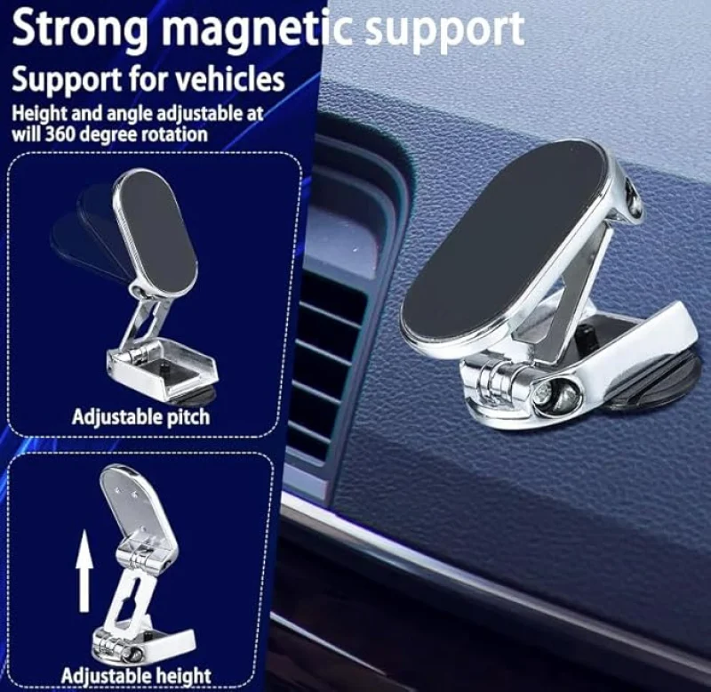 2025Handy Ständer Halter Starke Magnetische Faltbare Auto Telefon Halter Rotation Halterung Selbst-klebe Mini Halter Zubehör
