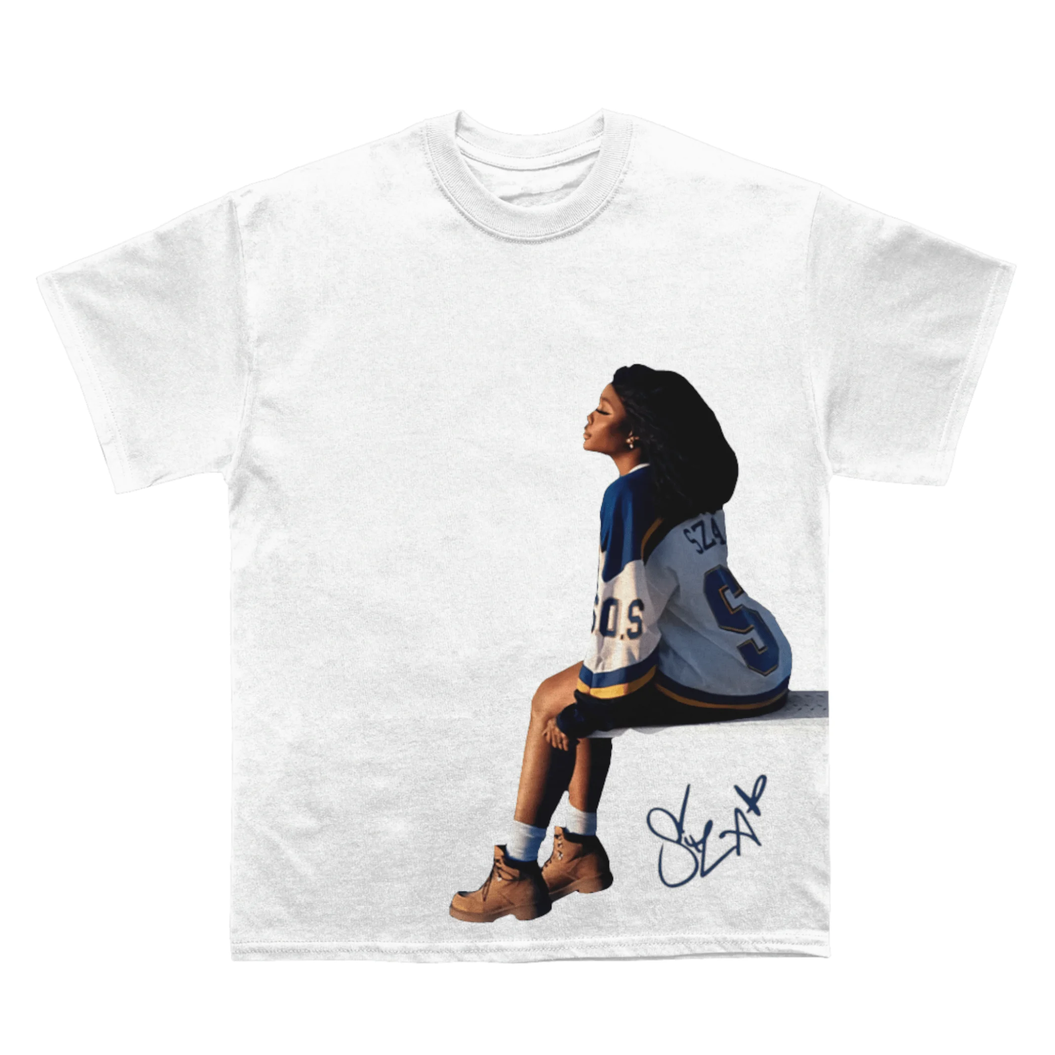 Koszulka Hip Hop Streetwear Męska Damska Oversize Luźna Krótki Rękaw Modna Harajuku Y2k Nadruk SZA Krótki Rękaw Top T-shirty