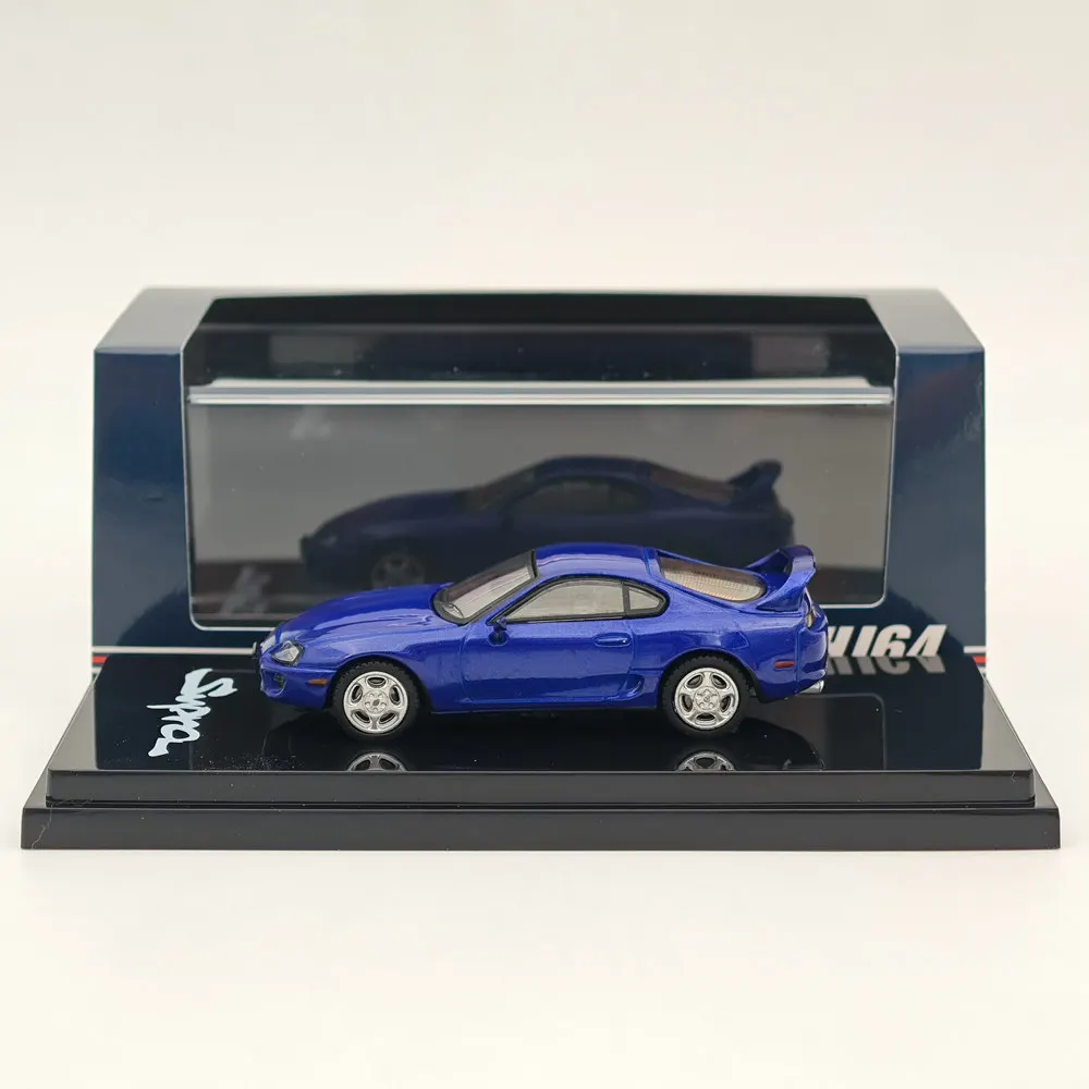 Hobby Japan 1/64 für SUPRA RZ JZA80 mit aktiven Spoilerteilen Blau HJ 642042 BL Diecast Models Car Limited Collection Autospielzeug