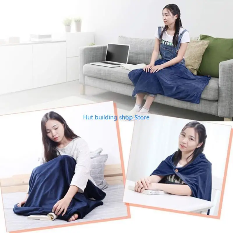 T21C USB Heated Shawl Wrap Electric Heating with Controller Washable for Office Use