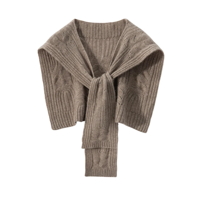 وشاح كشمير 35% مقاس 52*28 للنساء ملابس خارجية للخريف والشتاء، شال وشاح كشمير متماسك دافئ