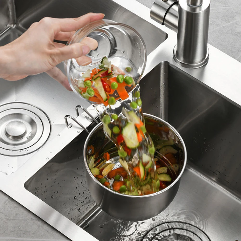 Многофункциональный фильтр для раковины из нержавеющей стали для мытья овощей и сбора пищевых отходов помогает поддерживать аккуратную кухню