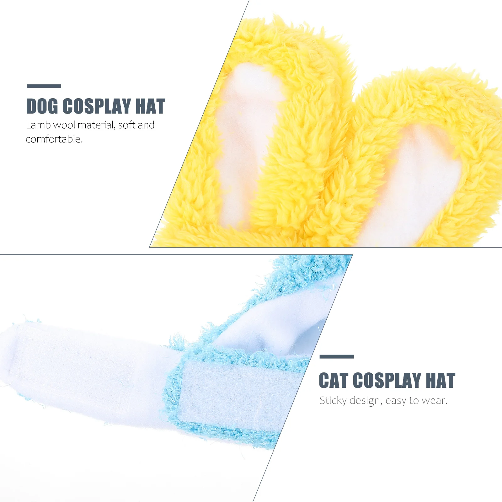 

2pcs Pet Bunny Ear Shape For Small Medium Dogs Cats Costume Headwear Adorable Party Cosplay Accessory Decorative Dog Hat Rabbit